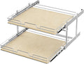ROOMTEC 2 Tier Individual Pull Out Cabinet Organizer 31½"W x 21½"D, Slide Out by ROOMTEC
