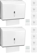 QWORK Paper Towel Dispenser Wall Mount, 2 Pack Multifold Hand Towel Dispenser by QWORK