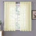 Tollpiz Sheer Curtains Linen Textured Living Room Curtain Sheers Light by Tollpiz
