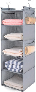 MAX Houser 5 Shelf Hanging Closet Organizer, Space Saver, Closet Hanging Shelves by MAXHouser
