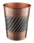 Monarch Abode Metal Wastebasket Trash Can, Handcrafted, Wave Embossed, Bathroom by MonarchAbode