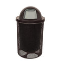 COATEDOUTDOORFURNITURE RDT-P-BRW Heavy Duty Round Trash Receptacle by CoatedOutdoorFurniture