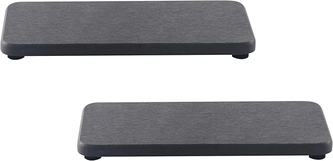 2 Pcs Water Absorbing Stone Trays, Kitchen/Bathroom Sink Soap Dish, Diatomite by NiuYichee