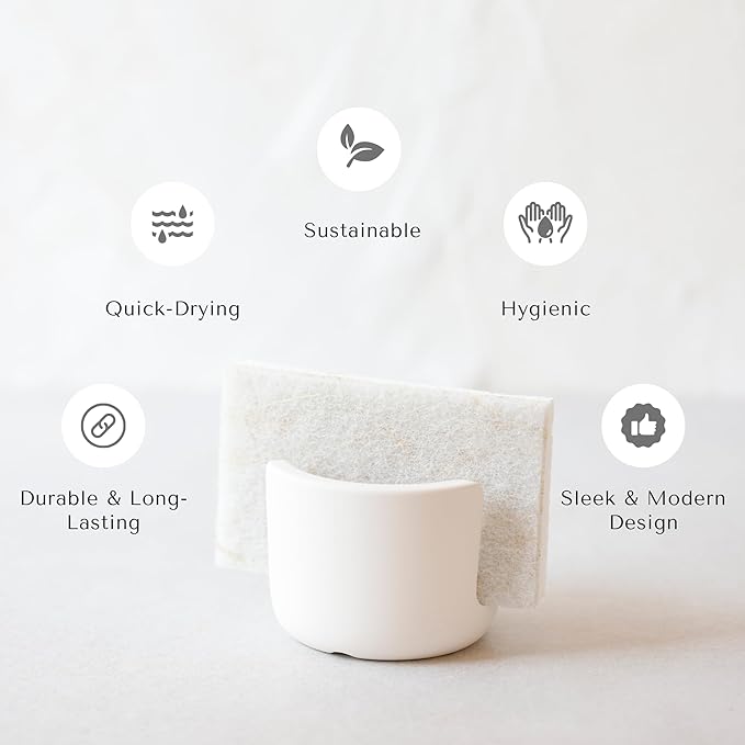 Selegna Diatomite Stone Kitchen Sink Organizer and Drying Caddy - Image 6