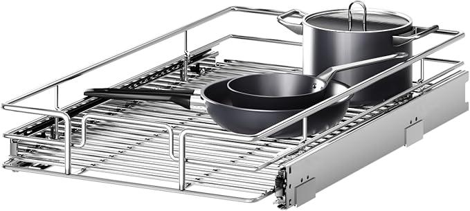 Pull Out Cabinet Organizer 10½" W x 18" D, Heavy Duty Cabinet Pull Out Shelves by Unknown