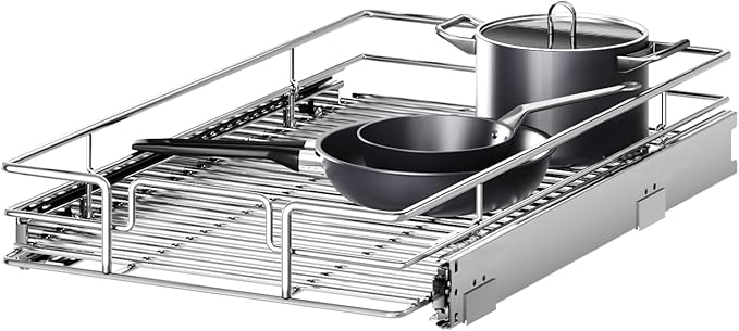 Pull Out Cabinet Organizer 12½" W x 21½" D, Heavy Duty Cabinet Pull Out Shelves by Unknown