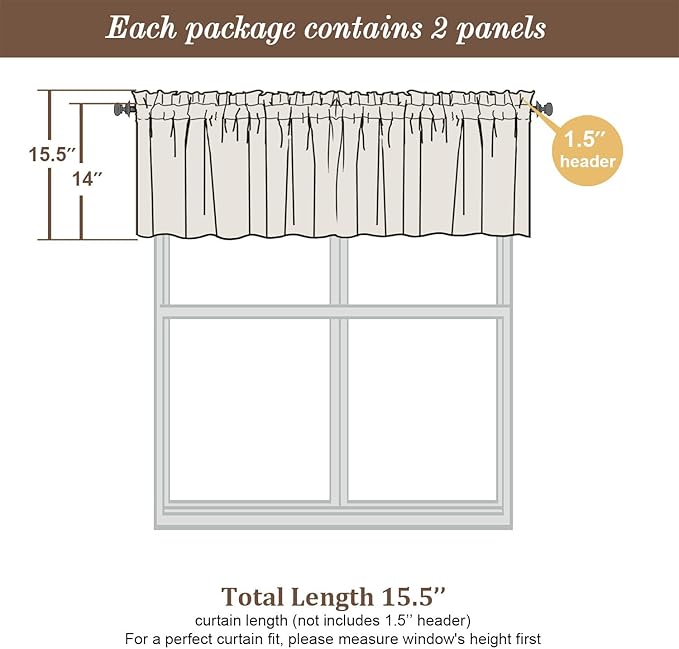 Chyhomenyc Cream Sheer Valances - Image 8