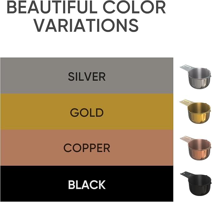 Color Up 1 Cup Measuring Cup – Premium Copper Stainless Steel, Accurate - Image 4