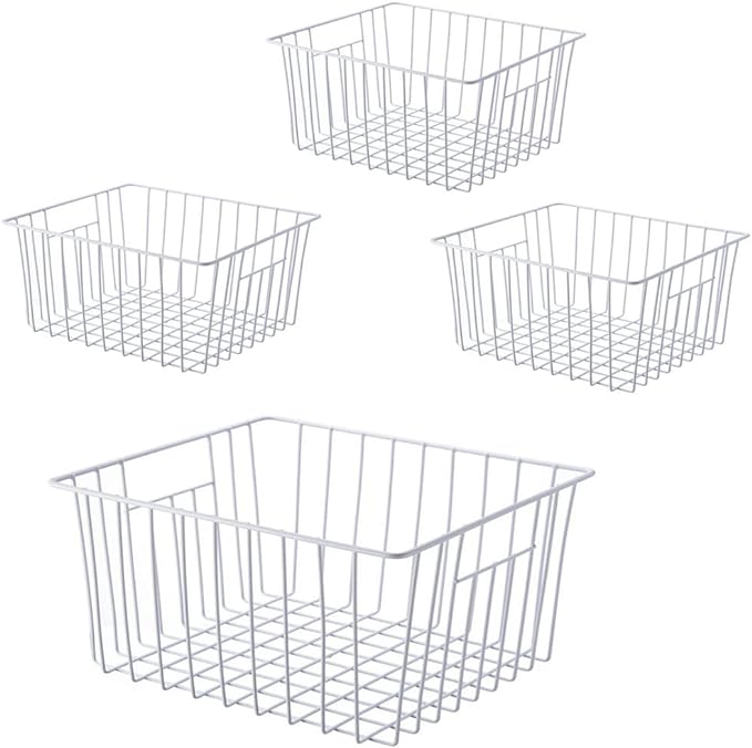 Upright Freezer Organizer Bins， Freezer Baskets by Unknown