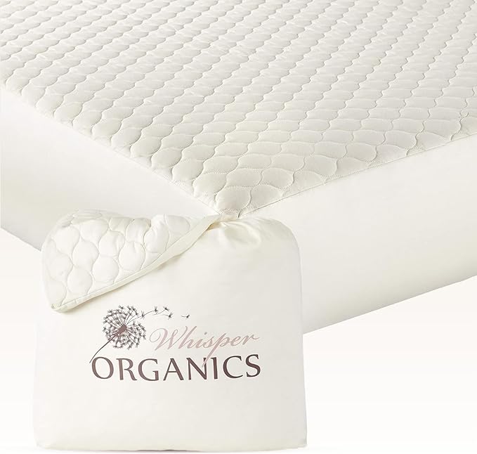 100% Cotton Organic Mattress Pad by WhisperOrganics