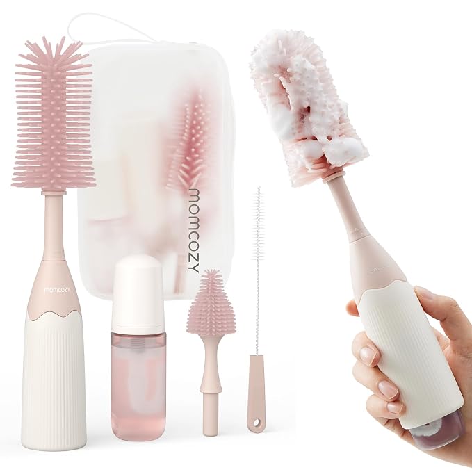 Momcozy Bottle Brush Kit, Innovative Push-Press Design by Momcozy