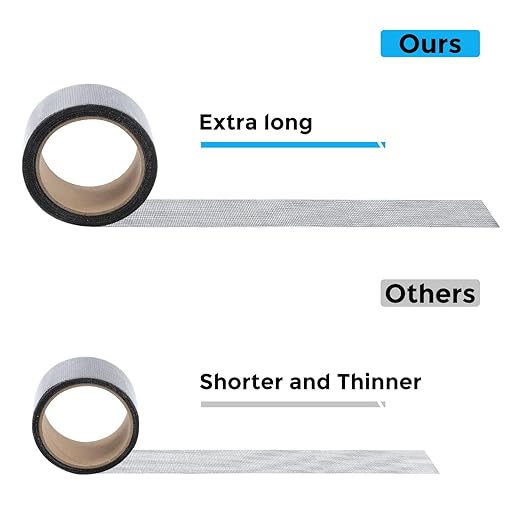 Black Window Screen Repair Tape, 3IN X 25FT Screen Repair Kit - Image 7