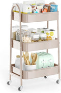 EAGMAK 3 Tier Utility Rolling Cart, Metal Storage Cart by Eagmak