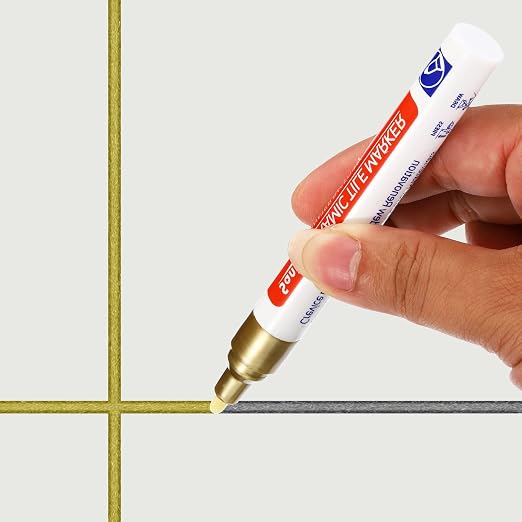 PATIKIL Grout Pen, 4 Pack Silver Tile Marker Waterproof Grout Sealer Pen Tile - Image 7