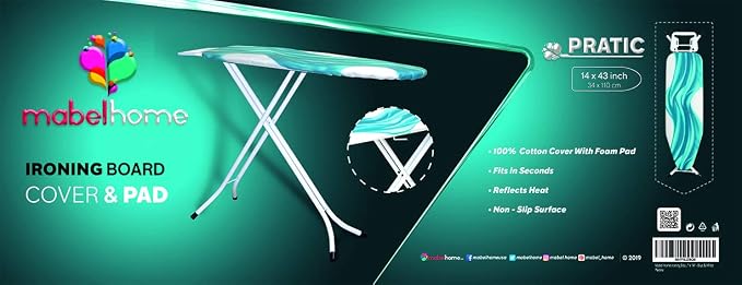 Mabel Home Ironing Board Padded Cover, 100% Cotton - Image 3