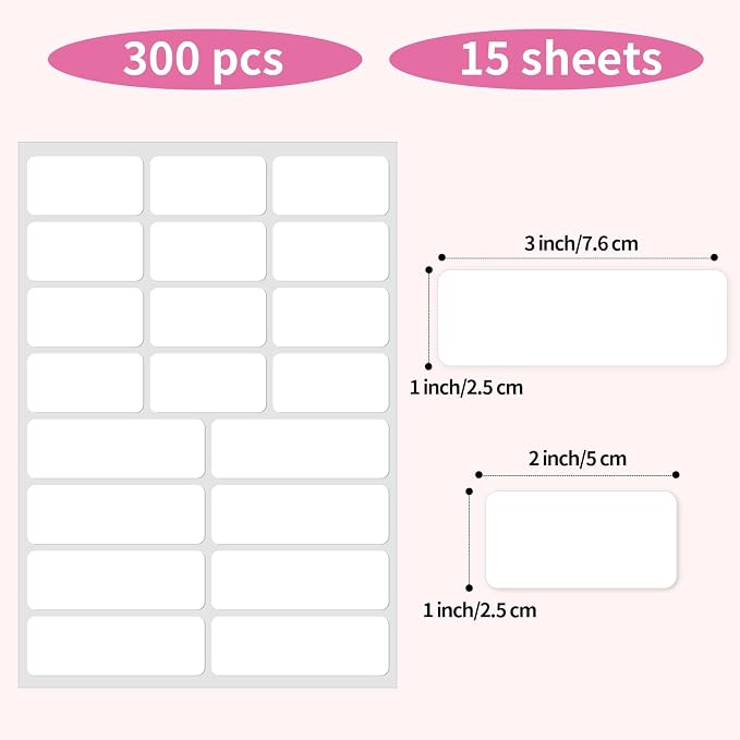 STARLIBOO White Removable Labels, Removable Colored Labels Stickers, - Image 2