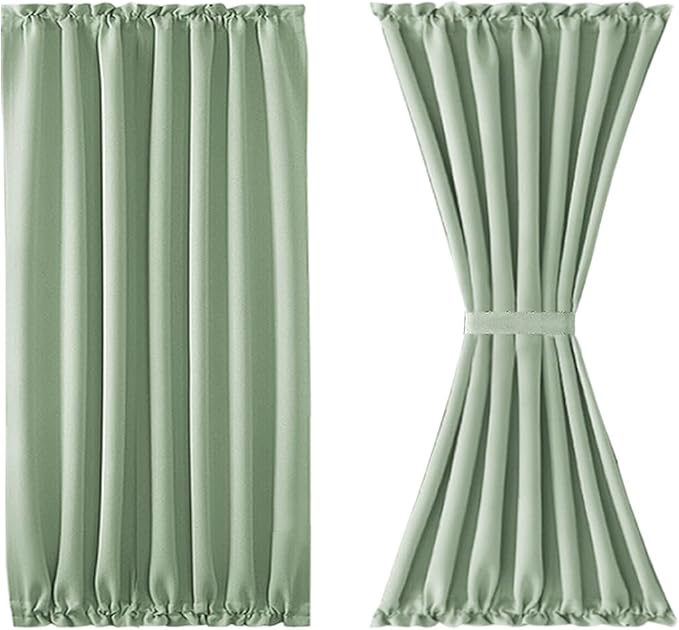 DWCN French Door Curtains – Rod Pocket Thermal Blackout Curtain - Image 7