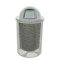 COATEDOUTDOORFURNITURE RDT-P-TXTGRY Heavy Duty Round Trash Receptacle by CoatedOutdoorFurniture