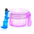Leakproof Denture Case Purple Denture Soaking Cup False Teeth Container by EZEELAI