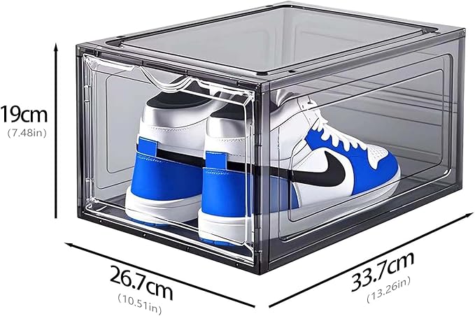 9 Pack Thicken Shoe Organizer Stackable Upgraded Sturdy Transparent Shoe - Image 2
