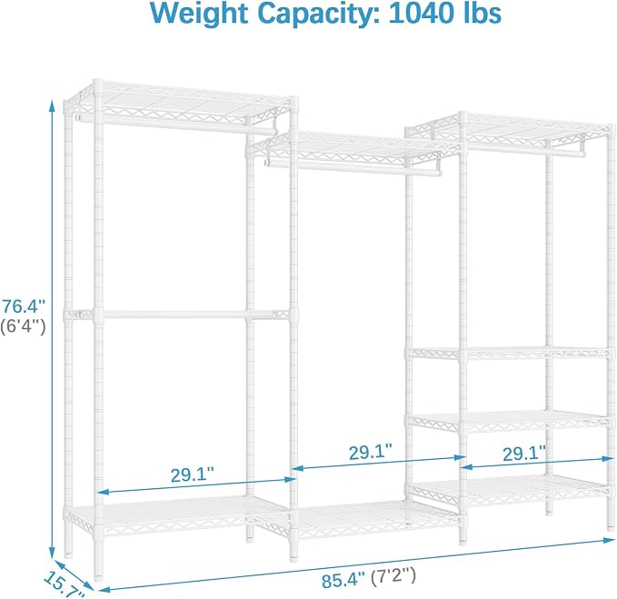 VIPEK V5 Plus Portable Closet Wardrobe Heavy Duty Clothes Rack, Large Free - Image 5