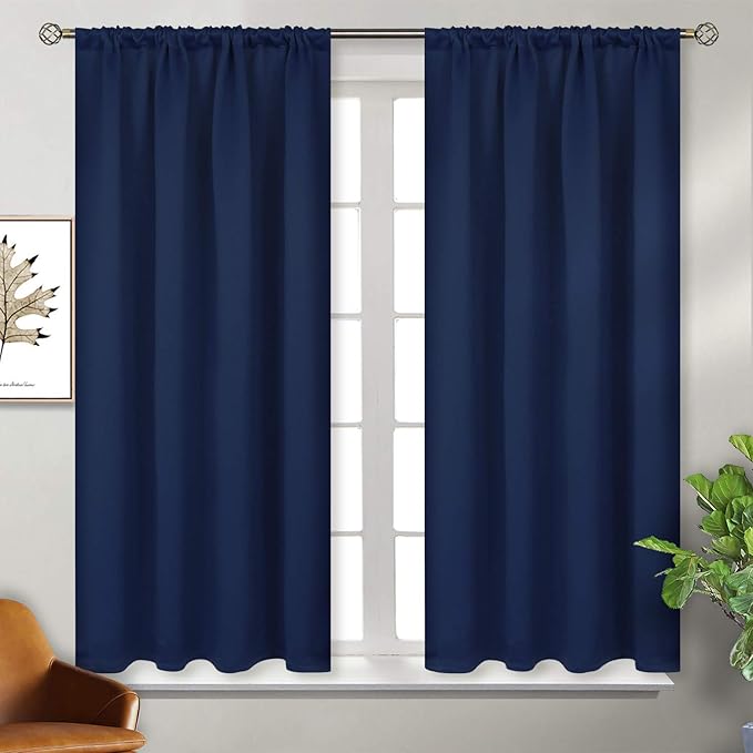 BGment Navy Blue Blackout Curtains 54 Inches Length by BGment