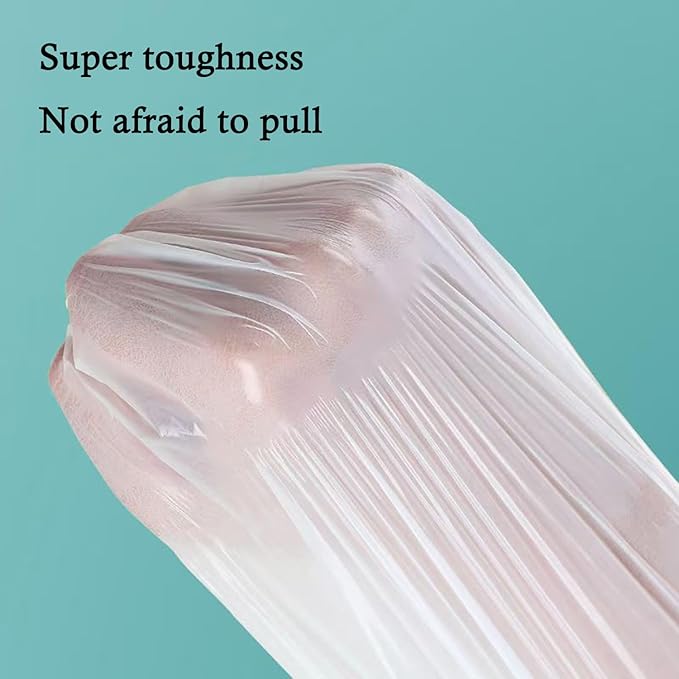 Ultra Thick Heavy Duty Plastic 16-18 Gallon Drawstring Trash Bags White Leak - Image 6