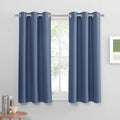 PONY DANCE Stone Blue Short Blackout Curtains by PONYDANCE
