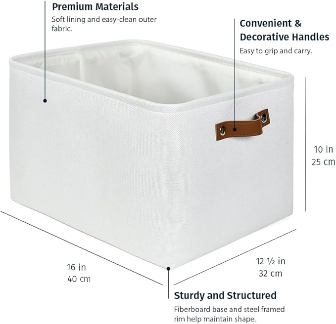 OrganiHaus Extra Large Fabric Storage Bins - Image 2