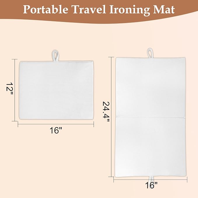24" x 16" Ironing Mat Foldable, Portable Small Thickened Heat Resistant Cotton - Image 2