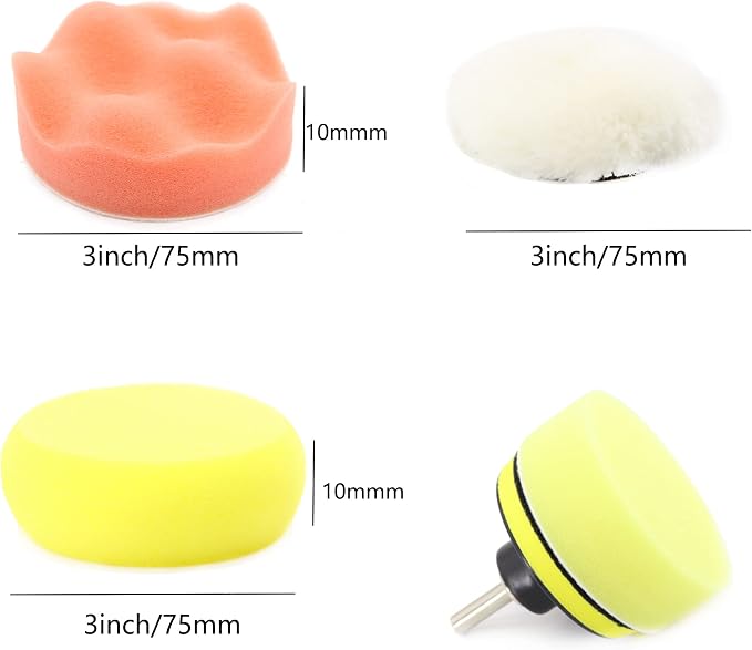 74PCS 3Inch Car Headlight Restoration and Polishing Kit, Sanding Discs - Image 3