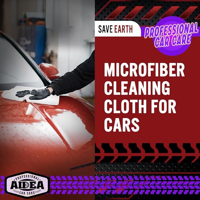 AIDEA Microfiber Cleaning Cloth White 20PK, Microfiber Towels - Image 4
