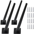 4PCS 16 Inch Matte Black Tapered Angled Legs by IURRDOP
