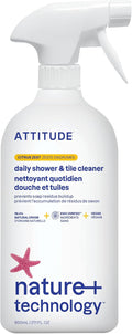 ATTITUDE Shower & Tile Cleaner, EWG Verified, Plant-Based & Vegan Bathroom Spray by ATTITUDE