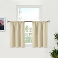 BGment Beige Curtains Kitchen Window Over Sink 36 Inches Length by BGment