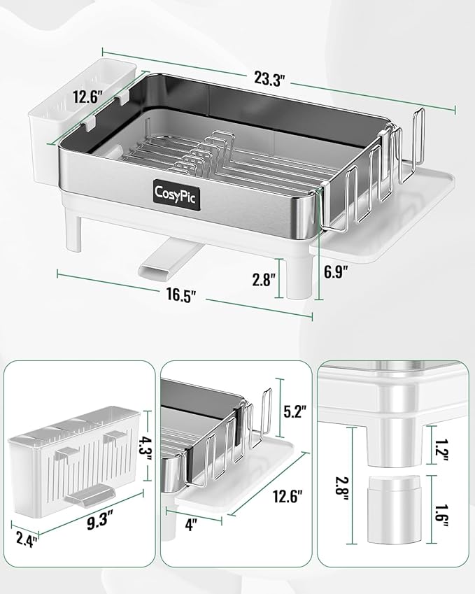 Dish Racks, Thicker Premium 304 Stainless Steel Dish Drying Rack - Image 7