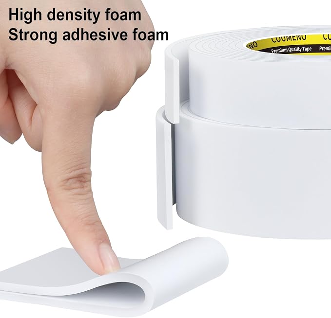Single-Sided Adhesive White Foam Tape, Single-Sided Sealing Foam pad Sponge Tape - Image 3