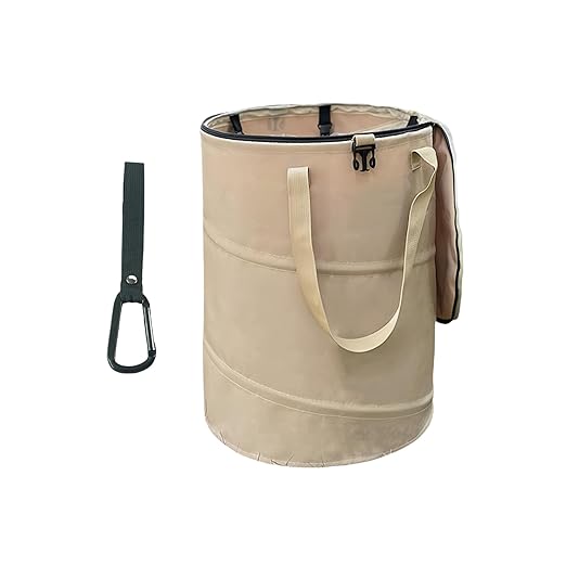 Collapsible Trash Can with Lid, Foldable Camping Trash Can, Outdoor Recycle Bin by Unknown
