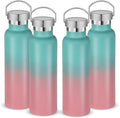 Neihepal 20 oz Insulated Water Bottles Bulk 4 Pack, Stainless Steel Double Wall by Neihepal