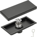 uxcell Rectangular Shower Drain, Brushed 304 Stainless Steel Odor-Proof Floor by uxcell