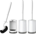 HAMITOR Toilet Bowl Brush Holder Set: Curved Design by HAMITOR
