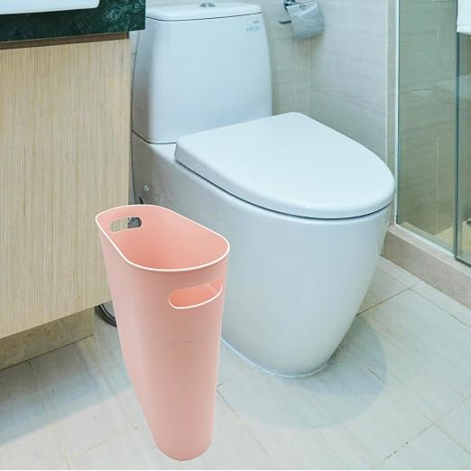 Small Trash Can Plastic Bathroom Wastebasket 3.2 Gallon Slim Garbage Container - Image 3