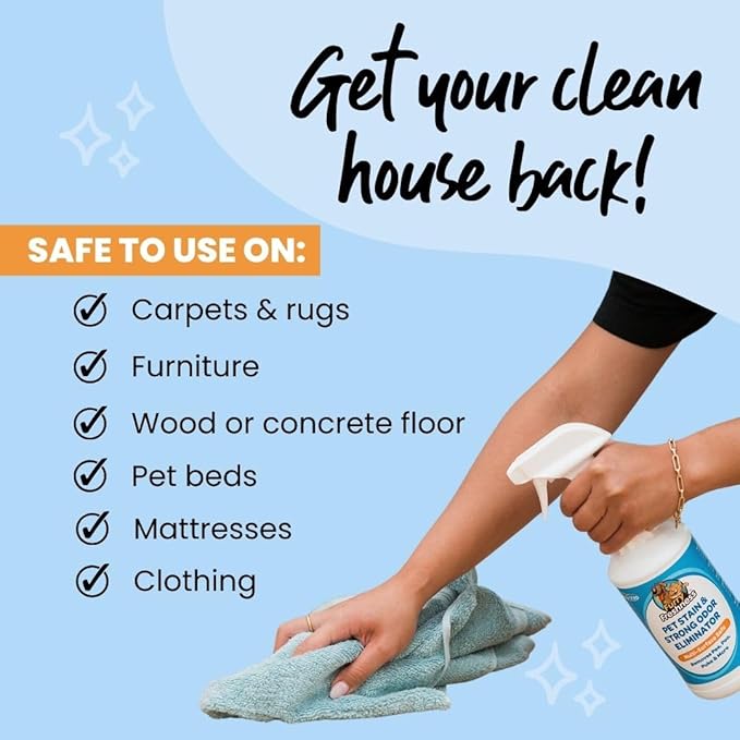 FurryFreshness Extra Strength Cat or Dog Pee Stain & Permanent Odor Remover + - Image 6
