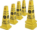 8-Pack 26.5" Caution Cones, 4-Sided Visible Safety Signs by OranclUS