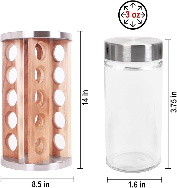 Orii 20 Jar Spice Rack with Spices Included - Image 7