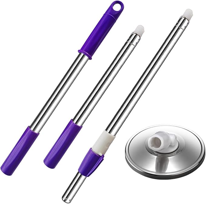 Extended Spin Mop Replacement Mop Handle, Upgraded 60-inch 360 Degrees Rotating by Midremer