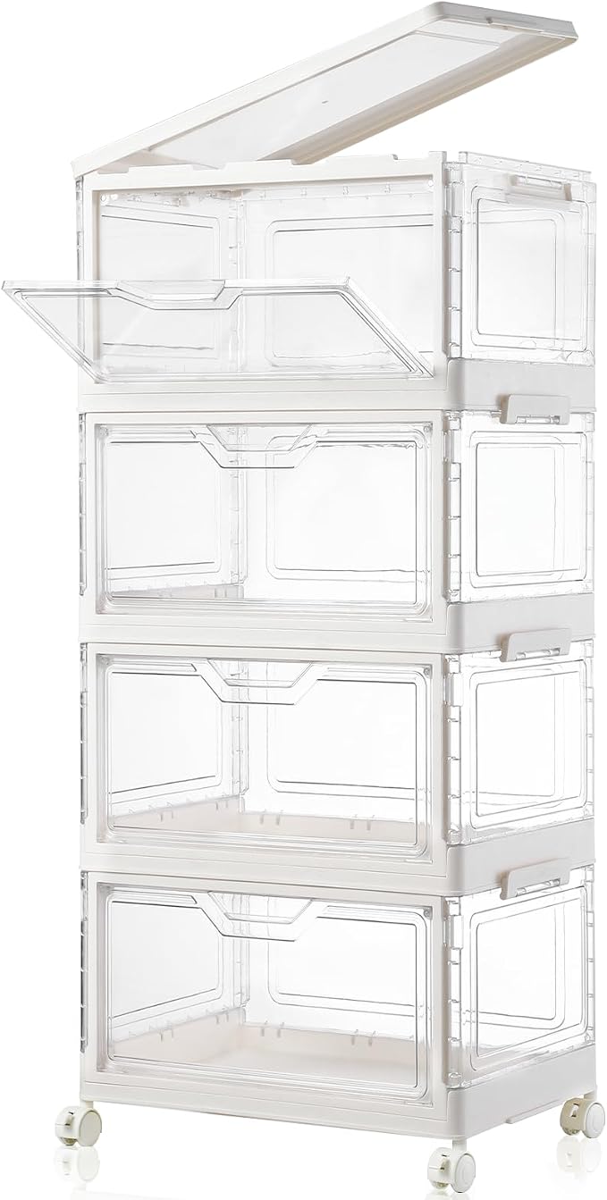 Collapsible Plastic Storage Bins by Freebat