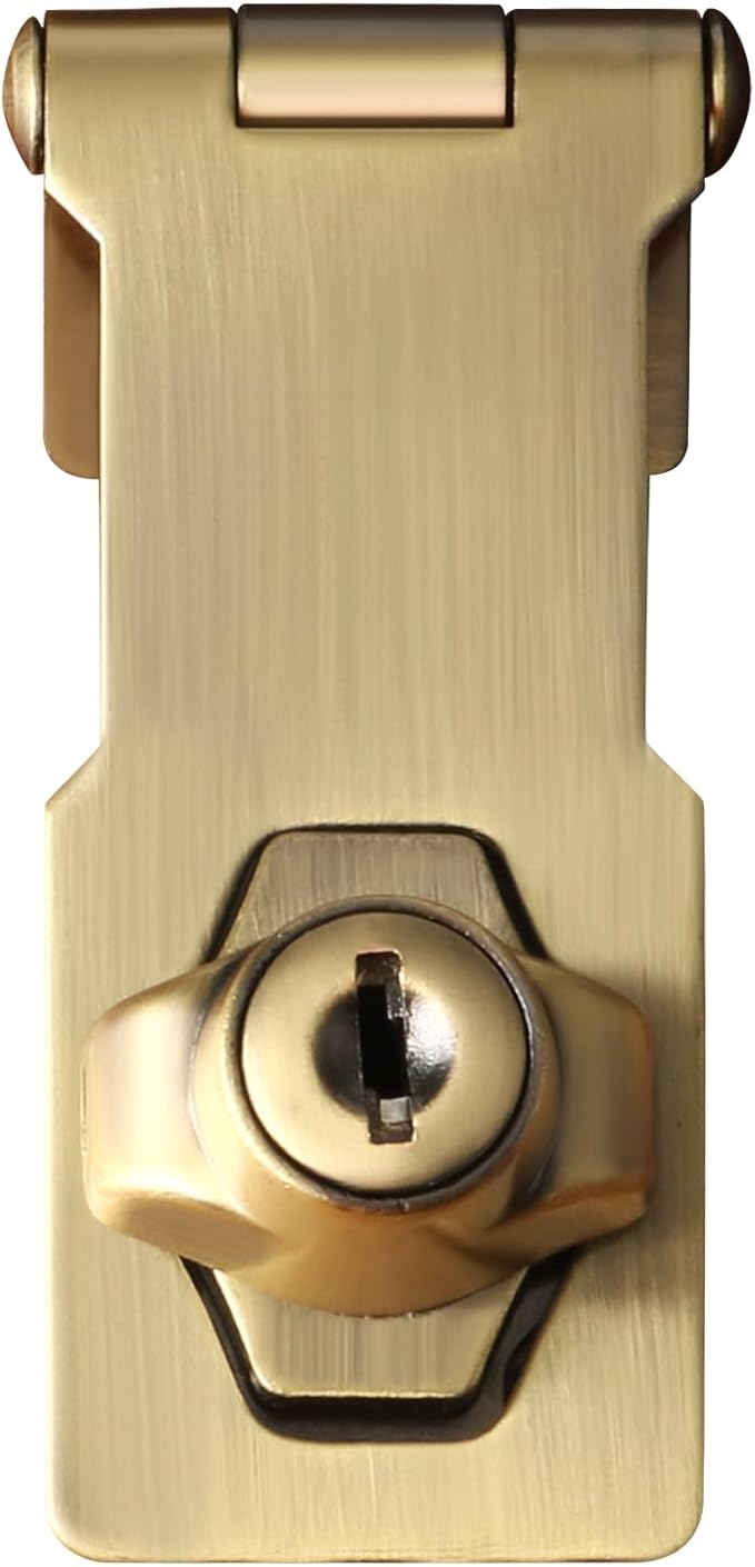 Alise Keyed Hasp Lock, 3 Inch Safety Packlock Clasp Hasp Lock Latch by Alise