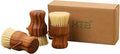 Teak Dish Scrub Brush 3PCS by HTB, Good Grip Small Wooden Dish Brush by HTB