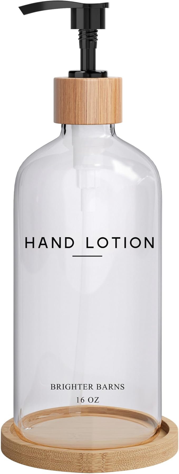 Glass Lotion Dispenser with Pump by BrighterBarns